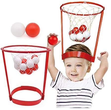 Hot Sale Mini Basketball Headband Hoop Game Toy Headband Net With 20 Balls Indoor And Outdoor Toys For Kids And Adults