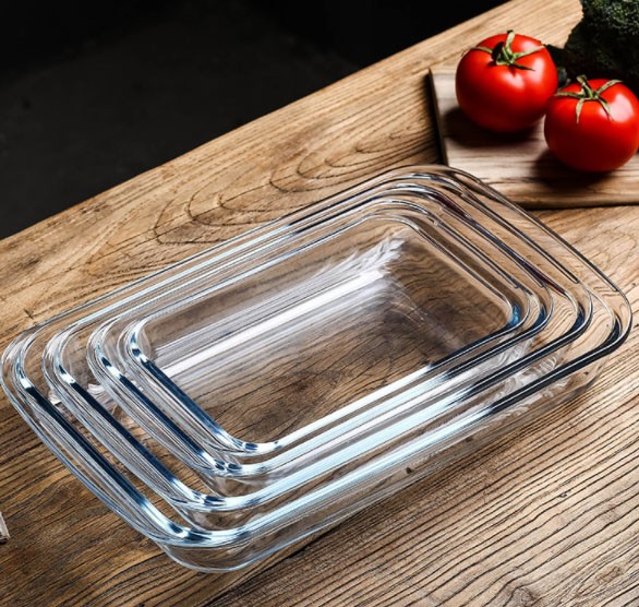 Clear Glass Baking Dish for Oven Oblong Casserole Dish Rectangular Baking Pan Glass Bakeware Baking Pan